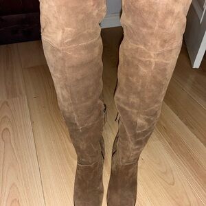 Dolce Vita Women's Tan Suede Over-the-Knee Boots